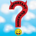 Unused logo concept for Important Question? Podcast.